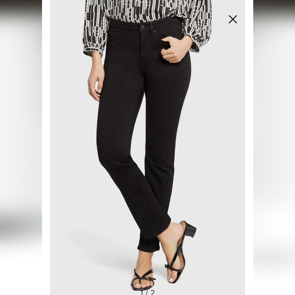 NYDJ Sheri Slim Straight Leg Jeans- 8
